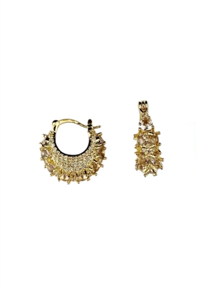 Zahara crystal hoops Forgyldt/Champagne Pico 